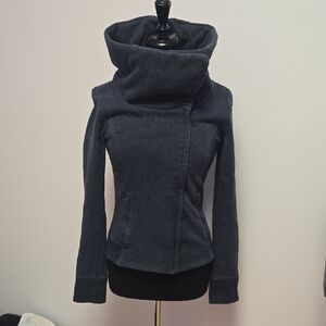 Lululemon dark grey funnel neck zip up